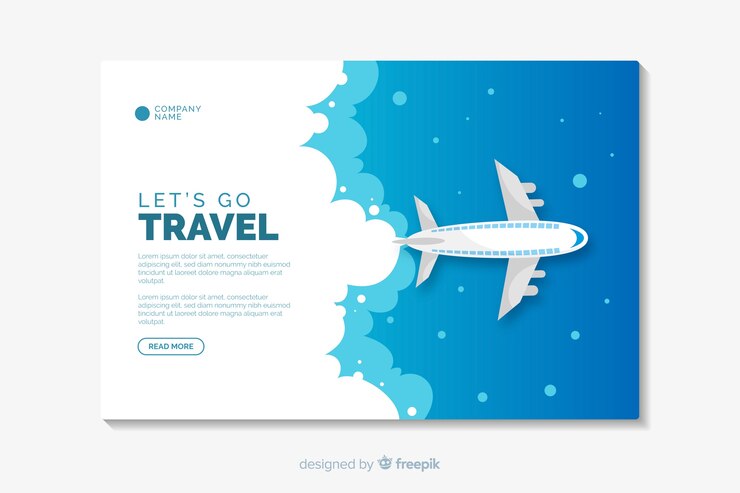 Free Vector travel flat design landing page template
