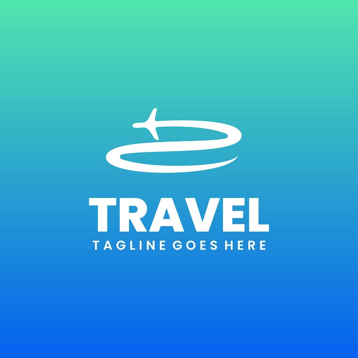 Free Vector travel flat logo design