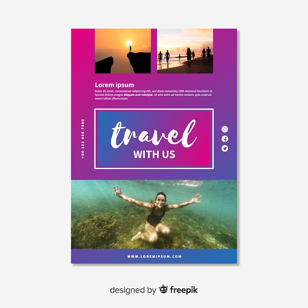 Travel flyer template