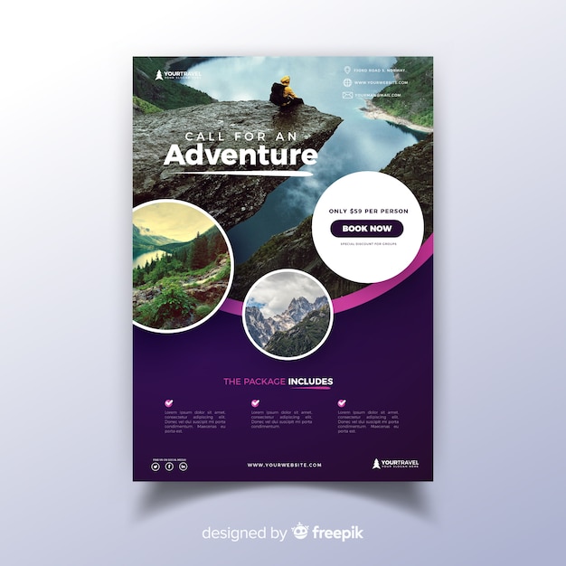 Travel flyer template