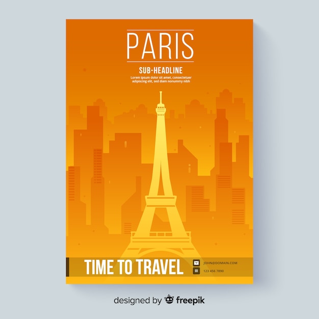 Free vector travel flyer template