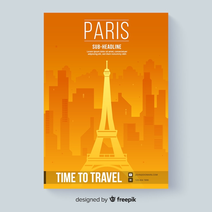 Free Vector travel flyer template
