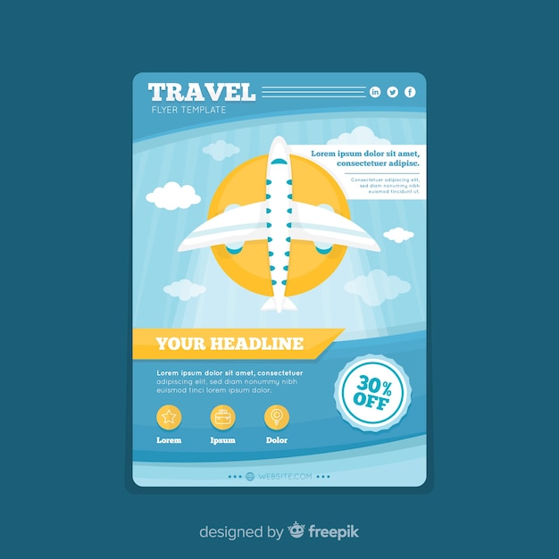 Travel flyer template