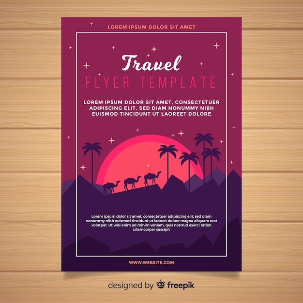 Free vector travel flyer template