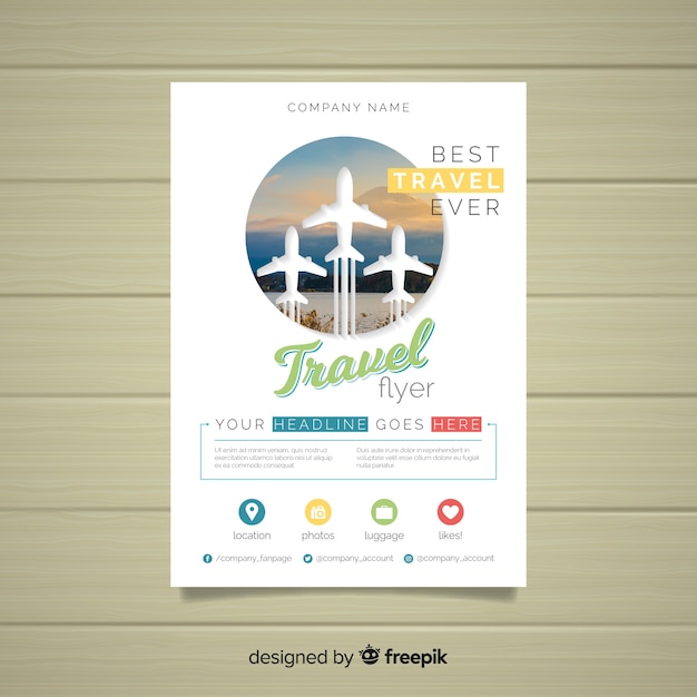 Travel flyer template