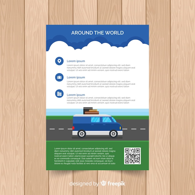 Travel flyer template