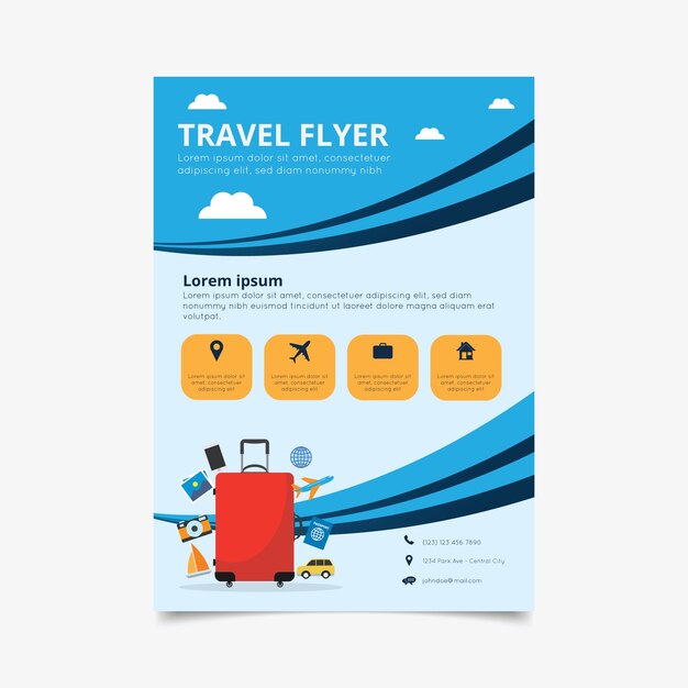 Travel flyer template
