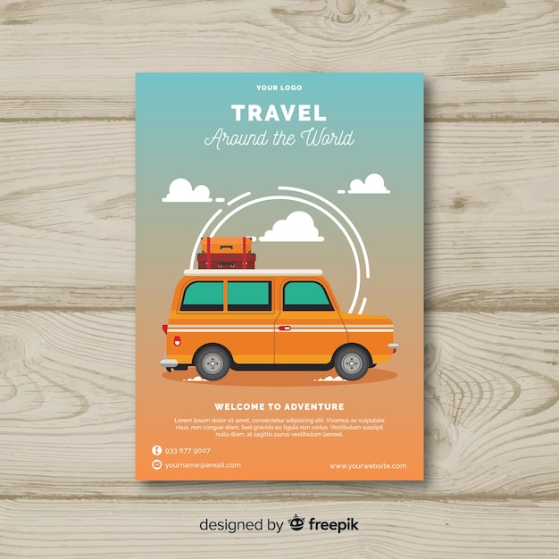 Travel flyer template