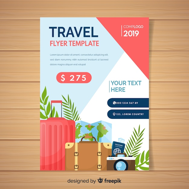 Travel flyer template