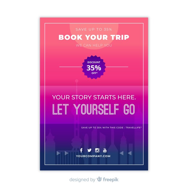 Travel flyer template