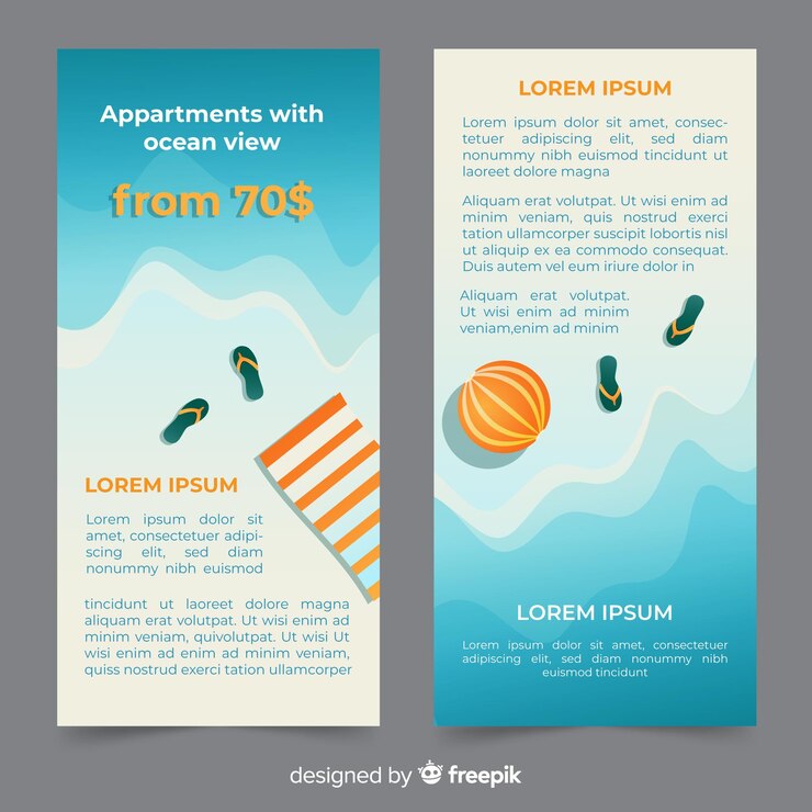 Free Vector travel flyer template