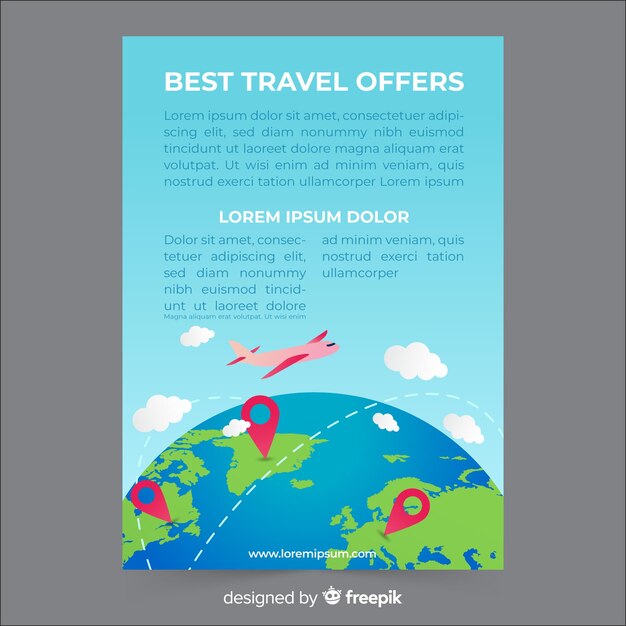 Free vector travel flyer template