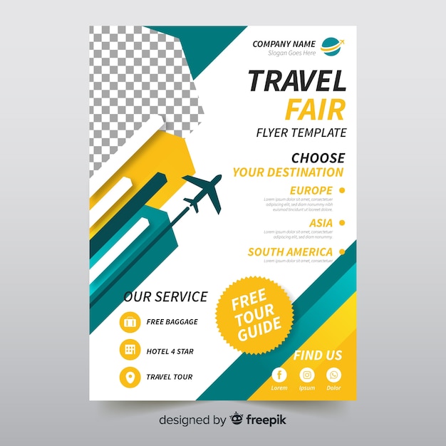 Travel flyer template