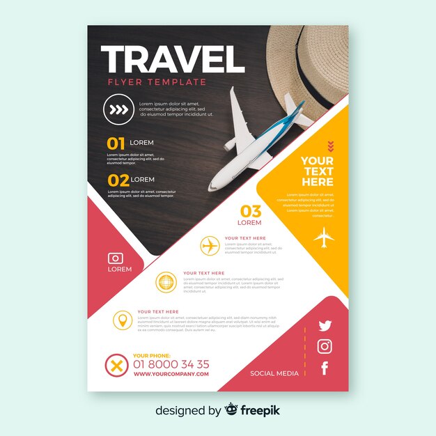 Travel flyer template