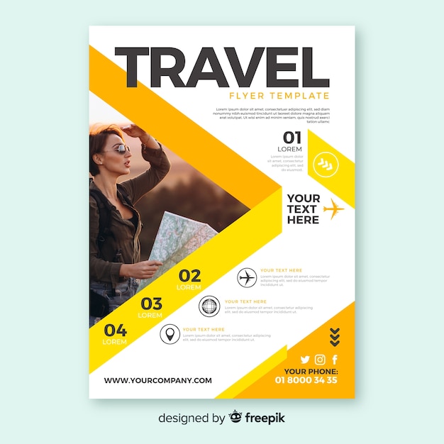 Travel flyer template