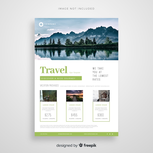 Free vector travel flyer template