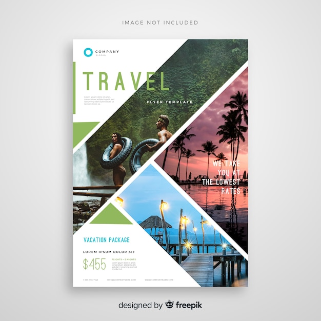 Free vector travel flyer template