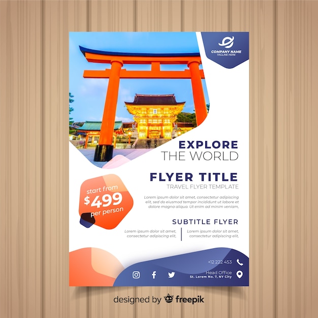 Travel flyer template