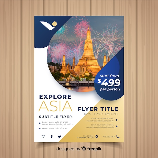 Travel flyer template