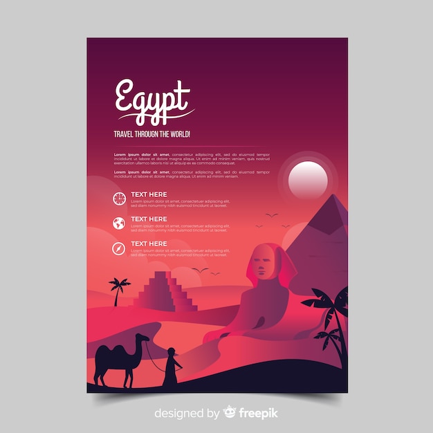 Free vector travel flyer