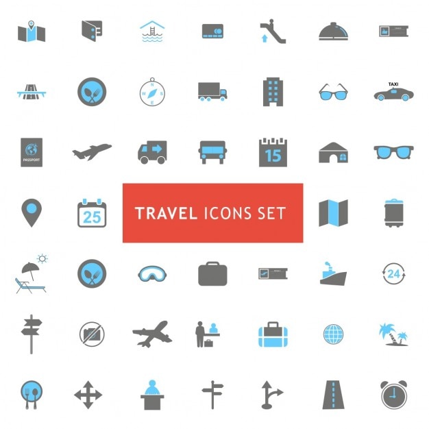 Travel icon set