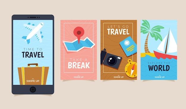 Travel instagram story collection template