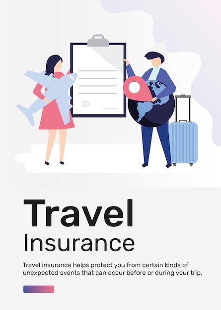 Travel insurance template for poster