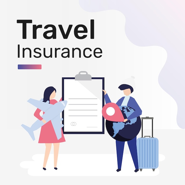 Travel insurance template for social media post