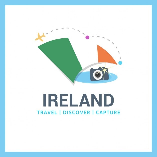 Vettore gratuito logo irlanda sono in viaggio