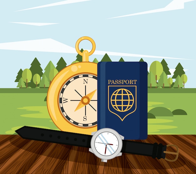 Free vector travel journey and tourism icon