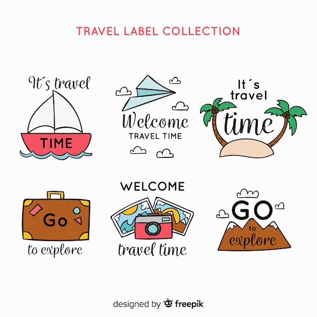 Travel label collection