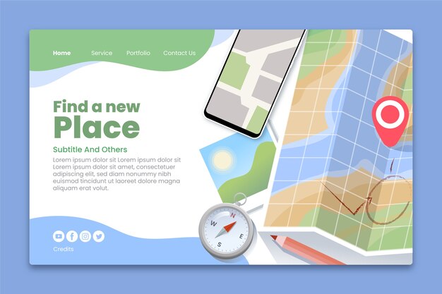 Travel landing page template