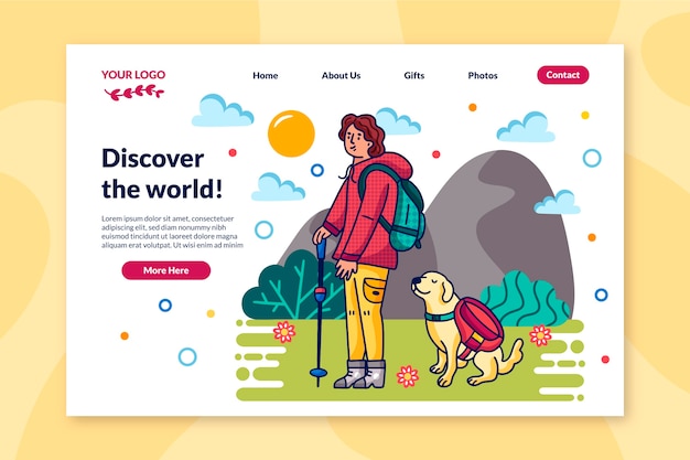 Travel landing page template