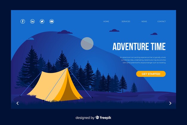 Travel landing page web template