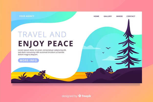 Travel landing page