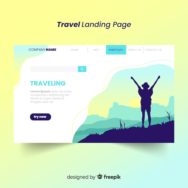 Travel landing page