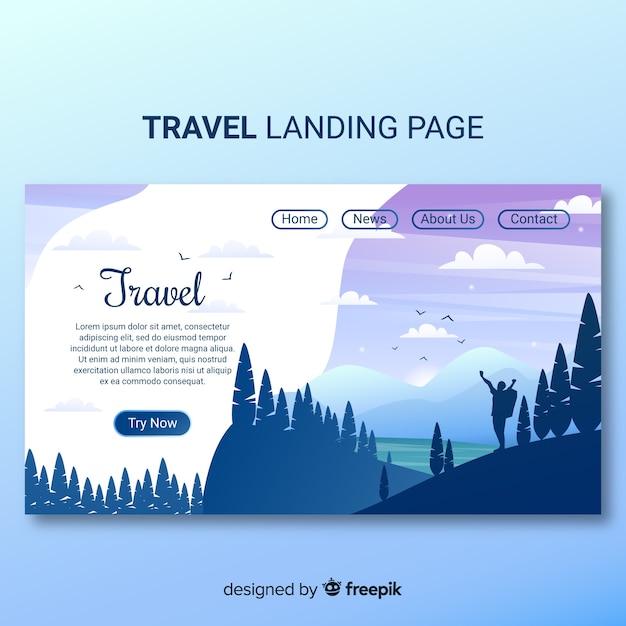 Travel landing page