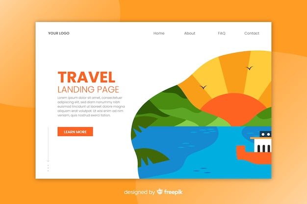 Travel landing page