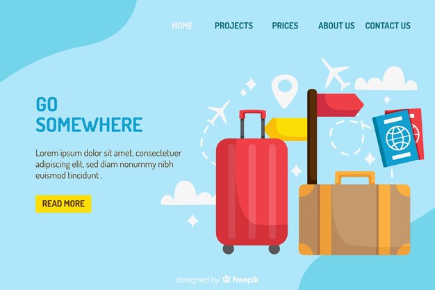 Travel landing page