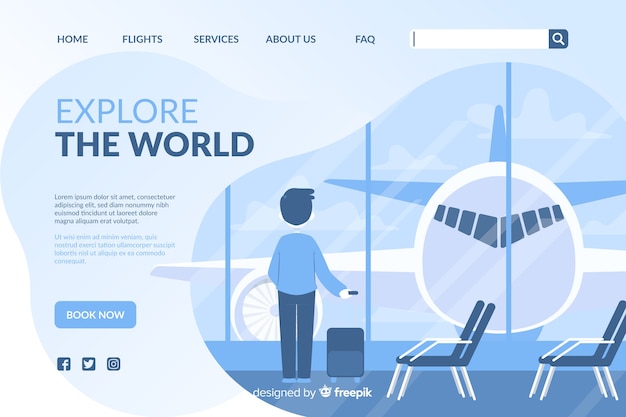 Travel landing page