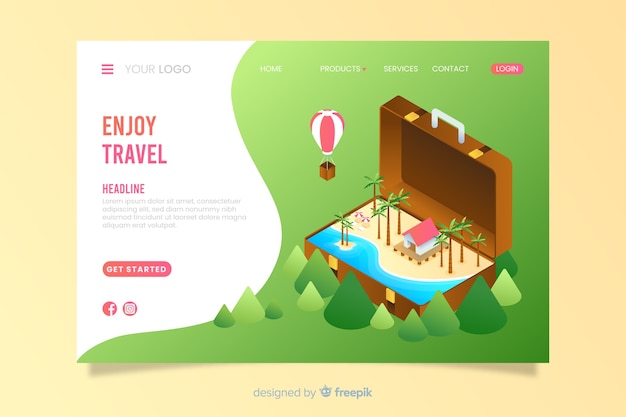 Travel landing page