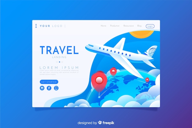 Travel landing page