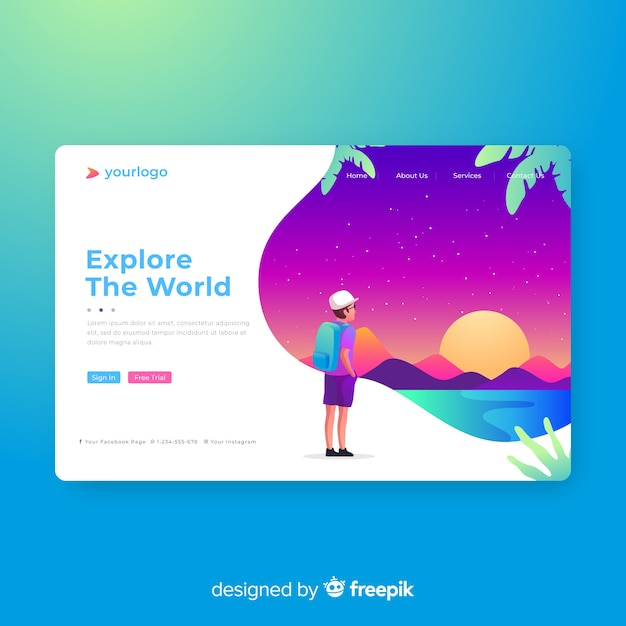 Travel landing page