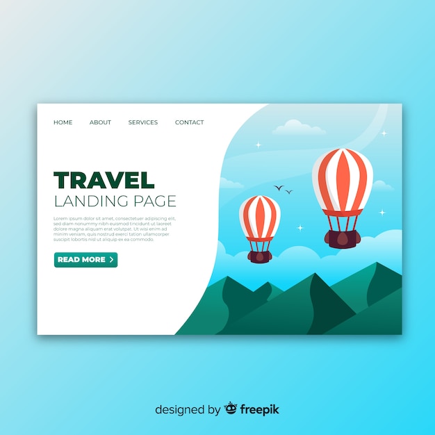 Travel landing page
