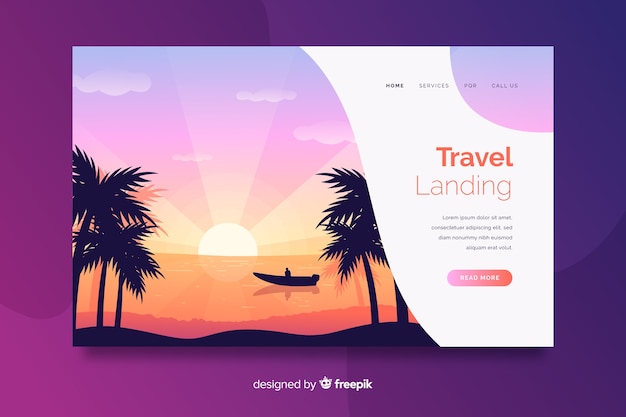 Travel landing page