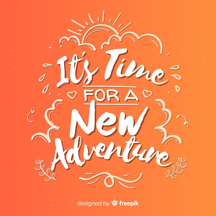 Free Vector travel lettering background
