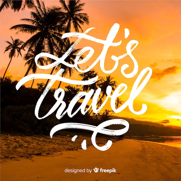 Travel lettering background