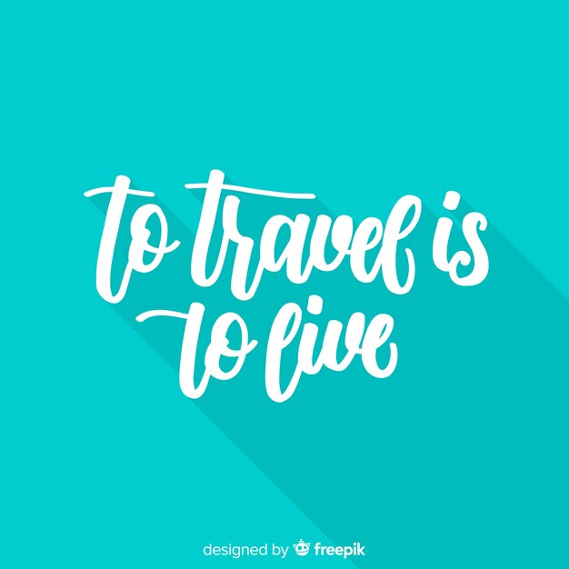 Free vector travel lettering background