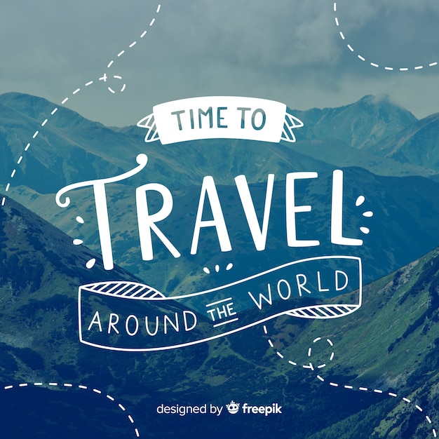 Free vector travel lettering