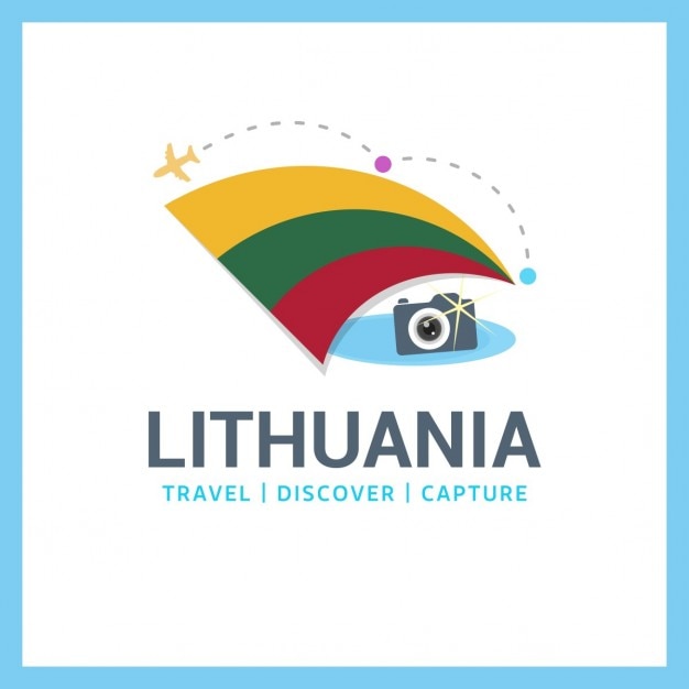 Vettore gratuito logo lituania viaggi